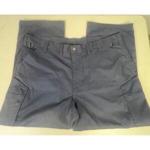 Carhartt Cargo Pants Mens 44x32 Navy Blue Excellent Rugged Flex Workwear 103904